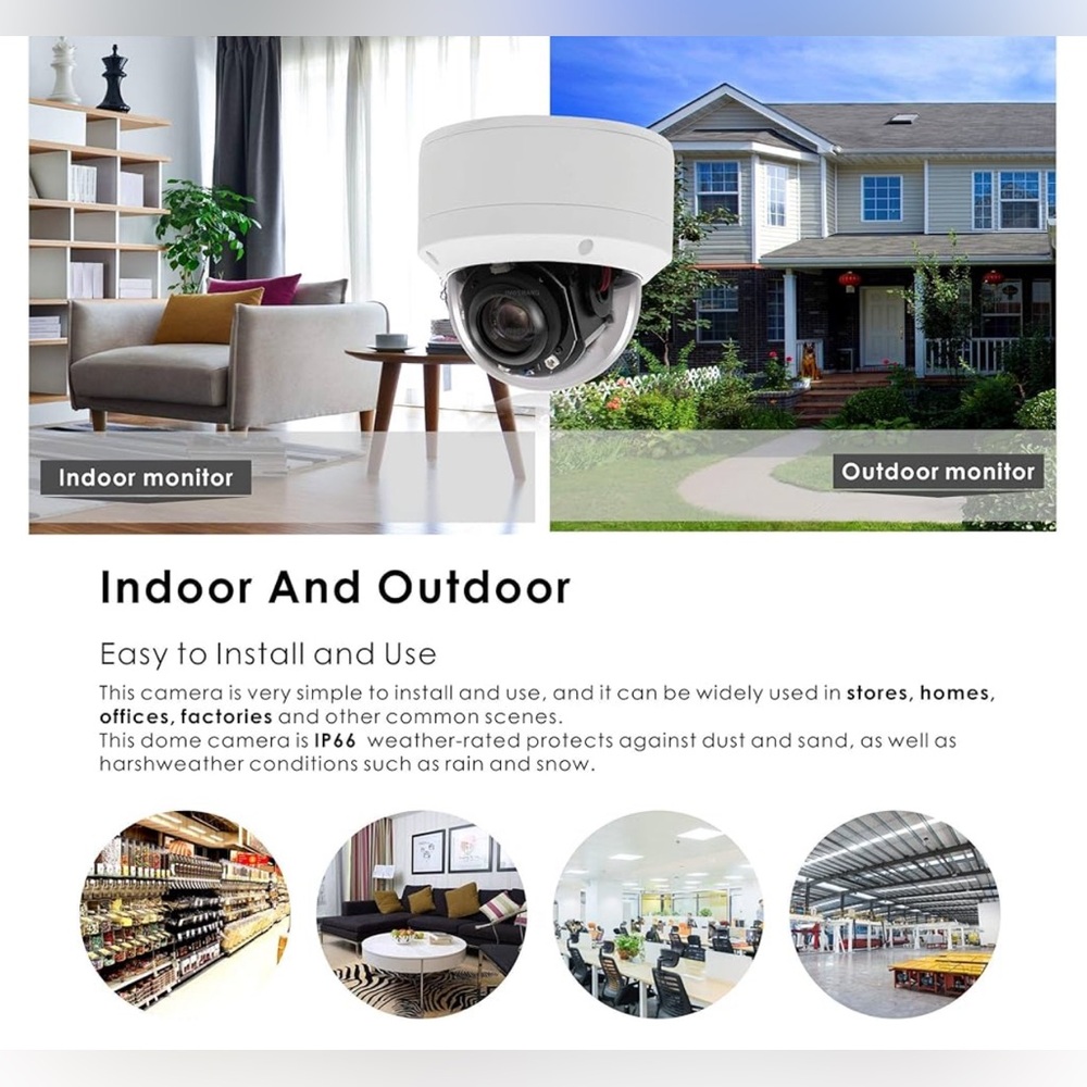 COPY - CCTV IR PTZ Security Dome Camera, 1080P HD Outdoor, IP66 Waterproof